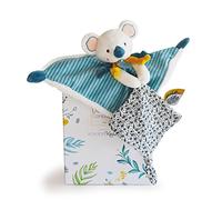 Doudou et Compagnie DC3668 Koala Flat Comforter 25 cm Blue Multicolour Baby