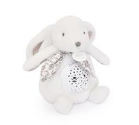 Doudou et Compagnie DC4202 Musical Rabbit Night Light with Stars Projection Soft Toy with Melodies and Soothing Lights Baby Night Companion Newborn Gift Idea
