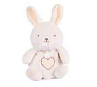 Doudou et Compagnie DC4685 Breathable Plush Rabbit 28 cm Musical Night Light with Breathing Movement Baby Sleep Aid Newborn Gift