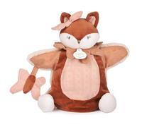 DOUDOU ET COMPAGNIE - Mina Fox Pink Puppet 25 cm - Baby Soft Toy and Soft Puppet - Activity and Interactivity Companion - Gift Idea for Newborn Baby Girl Boy - DC4690