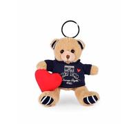 DOUDOU ET COMPAGNIE - SP4281 Soft Toy Bear Embroidered T-Shirt Keyring - Arc de Triomphe & Champs Elysées - 14 cm - Amour de Paris Collection - Mini Soft Plush Toy - Souvenir Gift Idea for Adults