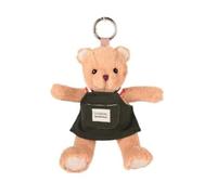 DOUDOU ET COMPAGNIE - SP4348 14 cm Plush Gardener Bear Keyring - Botanical Collection - Plush Bag Accessory with Watering Can - Gift Idea for Adults and Children Nature Lovers