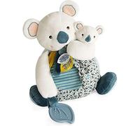 DOUDOU ET COMPAGNIE - YOCA Koala Collection - Koala Plush with Baby and Teething Ring - 25 cm - DC3669