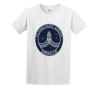 DOUDOUMAO Planetary Union The Orville Space Sci Fi T-Shirt White S