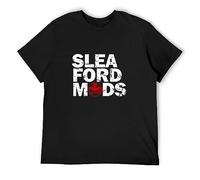 DOUDOUMAO Yangh Sleaford Mods White Red Text T-Shirt Black M
