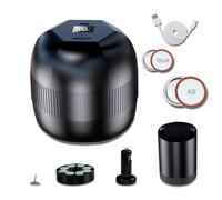 DOUEAT Rechargeable Electric Mason Jar Sealer 3-in-1 Vacuum Sealer with Auto-Stop for Regular and Wide Mouth Jars, Vacuum Bags, Includes Bottle Opener, Lids, Bags, and Clips, Black