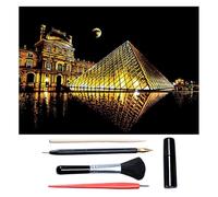 Douerhv Scratch Art Kit for Adults & Teens, Paint by Scratch, 16 x 11.2 Inches, Louvre
