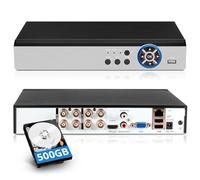 Douevo 8CH Surveillance DVR Recorder with 500GB Hard Drive,H.265+ Hybrid 5-in-1 CCTV Wired Digital Video Recorder 8 Channel DVR for Security Camera Home Surveillance System, Remote Access