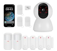 Douevo Home Security Camera System, Security Alarm Device, Supports Two-Way Intercom 2.5K HD Camera with Local/Cloud Storage, Smart Integration with Sensors and Motion Alarm (Kit 2)