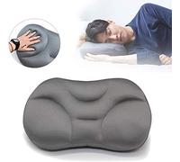 DOUFAN All-round Cloud Pillow All-round Sleep Pillow,Deep Sleep Addiction 3D Ergonomic Pillow Washable Polyester Pillowcase Cover With Micro Airballs Filling Travel Neck Pillows (Gray)