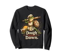 Dough Before Dawn Funny Frog Baker Bread Warrior Vintage Sweatshirt