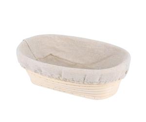 Dough Bowl, Baking Rattan Basket, Professional Baker's Accessory, Spiral Ring Pattern for Artisanal Crust, Starter Kit for and Yeast Bread, Home Kitchen Bread Making Equipment