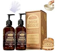 Dough Dissolve Soap for Sourdough,Dough Dissolve, Enzyme Powered Formula Breaks down Stuck-On Dough, Reduces the Need for Scrubbing and Soaking, For Kitchen Cleaning of Bowls, Pots & Utensils (2pcs)