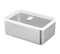 Dough Fermentation Box, Airtight Pizza Proofing Container with Transparent Anti-Frost Lid and Silicone Seal, for Bread Making and Food Storage White 20x13x8cm(650ml)