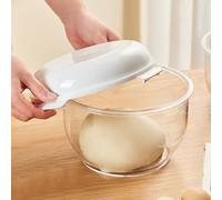 Dough Fermentation Container, Pizza Dough Proofing Box Transparent Fermentation Container with Lid, Non-Stick Bread Dough Storage Containers for Home and Hotel, Baking Supplies (White)
