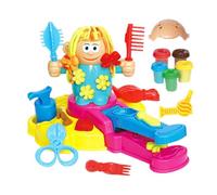 Dough Hair Styling, Interactive Hair Salon Tools Playset for Kids, DIY Barber Pretend Play Educational Toy, Fun Haircut Set for Kids Over 3 Years