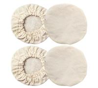 Dough Jar Lids | 4 Pieces Linen, Elastic Fit - Cloth Covers for Sourdough Starter Jars,For Kitchen, Dorm Room, Apartment, Home, Bakers