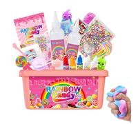 Dough Kit Playset - Rainbow Candy Putty Craft Kit | Funny Educational Toy for Kids Preschoolers, Creative Play for Home, School, Classroom, Holiday, Birthday Party Favors