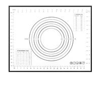 Dough Kneading Mat Black Silicone Baking Mat Kneading Pad Dough Cake Maker Kitchen Cooking Grill Non-Stick Gadgets Bakeware Pastry(40x50cm Black)