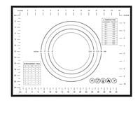 Dough Kneading Mat Black Silicone Baking Mat Kneading Pad Dough Cake Maker Kitchen Cooking Grill Non-Stick Gadgets Bakeware Pastry(30x40cm Black)