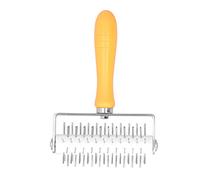 Dough Lattice Roller Stainless Steel Baking Cookies Pie Pizza Roller Cutter with Plastic Handle (Glue Handle Needle Roller Knife)