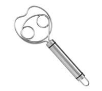 Dough Mixer Hand Tool, Handheld Stainless Steel Double Flour Dough Whisk, Accessories Tool for Kitchen, for Bread, Batter, Cake, Pastry, and More (1 Piece)