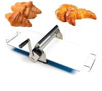 Dough Press Machine - Manual Stainless Steel with Adjustable Platen Thickness for Baking, Pizza, Croissants - Commercial Folding Design