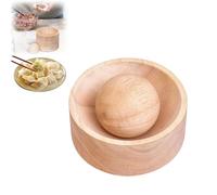 Dough Presser Dumpling Skin Pressing Tool, Wooden Dumpling Press Tool, Wood Dumplings Maker, Home DIY Bao Bun Empanada Mold Making Tools for Dumplings Maker (1SET)