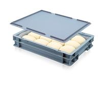 Dough Proofing Trays, Food-Grade Stackable, Half Size 400x300mm and Full Size 600x400mm (400x300mm) - With Place on Lid