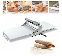 Dough Roller Machine - Manual Adjustable Thickness Stainless Steel Tool for Pizza and Fudge Crust - Ideal for Commercial Use