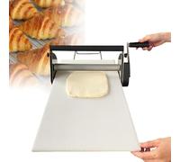 Dough Roller Machine, Manual Foldable Stainless Steel Sheeter, Adjustable Thickness 0.5-27mm, Compact Commercial Dough Sheeter