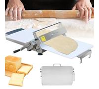 Dough Rolling Machine, Commercial Folding Dough Sheeter, Stainless Steel Pastry Sheeter with Adjustable Thickness, Large Board for Puff Pastry