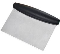 Dough Scraper Cutter with Food Grade Stainless Steel Blade,Pastry Scraper,Dough Cutter for Cakes, Pizza, Bread Cutting,Pastry, Stainless Steel, Kitchen Supplies,15 x 10 cm
