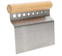 Dough Scraper, Pastry Scraper Chopper Cutter Food Scraper Pizza Cutter Stainless Steel Blade with Herb Stripper 8 Holes