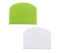 Dough Scraper, Plastic Pastry Pizza Cutter Chopper Multipurpose Kitchen Tool, Green and White