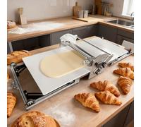Dough Sheeter, Adjustable Thickness Electric Dough Roller, Stainless Steel for Baking Pastries and Bread, Ideal for Home and Commercial Bakeries