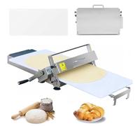 Dough Sheeter, Adjustable Thickness from 0-25 mm, Manual Forward and Reverse, Ideal for Bakeries and Home Baking, Foldable Design