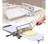 Dough Sheeter Bread with Sheeter Boards, Manual Foldable Dough Sheeter Stainless, Manual Pasta Maker Machine for Icing, Marzipan and Puff Pastry, Stainless Steel,Adjustable Thickness