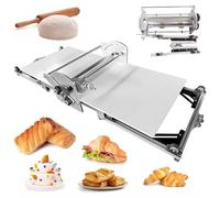 Dough Sheeter Dough Rolling Machine - Stainless Steel Multi-Functional Folding with Adjustable Thickness for Baking Croissants, Fondant, Bread, Pizzas