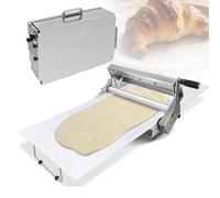 Dough Sheeter for Bakery, Pizza & Croissants - Manual, Foldable, Stainless Steel, Adjustable Thickness 0.5-25mm for Commercial & Home Use