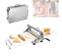 Dough Sheeter Machine for Bakery, Pizza, Croissant, Manual Dough Roller with Foldable Frame