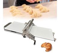 Dough Sheeter Machine for Bakery & Pizza, Stainless Steel Pastry Roller with Adjustable Thickness 0-25mm, Manual Folding, Ideal for Commercial or Home Use
