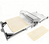 Dough Sheeter Machine for Home & Commercial Use, Stainless Steel Pasta Roller, Folding Dough Press for Bakery, Pizza, Croissant - Easy to Use and Clean