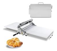 Dough Sheeter Machine, Manual Adjustable Thickness Stainless Steel, Ideal for Pizza Dough and Pastry Crusts, Foldable and Compact Design for Easy Storage