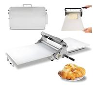 Dough Sheeter Machine, Manual and Electric Roller, Adjustable Thickness for Pizza and Fudge Crust Making