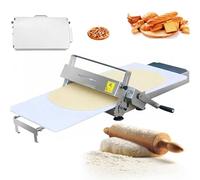 Dough Sheeter Machine, Manual Dough Roller, Adjustable Thickness 0-25mm, Stainless Steel for Rolling Pastries, Ideal for Croissants and Pies