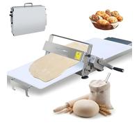 Dough Sheeter Machine, Manual Foldable Pastry Roller, Adjustable Thickness, Large Board 30x60cm/40x90cm, Ideal for Bakery, Pizza, and Croissant Making
