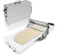 Dough Sheeter Machine, Manual Stainless Steel Roller, Adjustable Thickness for Pasta Making