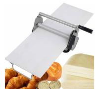 Dough Sheeter Machine, Stainless Steel Countertop Dough Roller, Adjustable Thickness 0.5-27mm, Space Saving Design for Commercial Bakery, Pizza, Puff Pastry