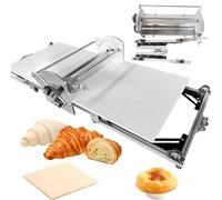 Dough Sheeter, Stainless Steel Electric Press for Pizza and Fudge Crust, 450mm Wide with Adjustable Thickness 2-30MM